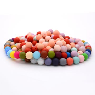 China Silicone Baby Chewable Round 12mm Loose Beads BPA Free Beads 9mm Baby Beads for sale