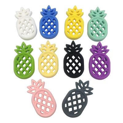 China Baby New Custom BPA Free Silicone Chewable Beads Silicone Baby Teether Pineapple Fruit Gum Baby Teether for sale