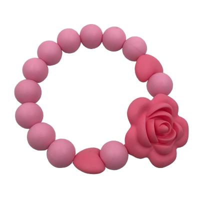 China Toy Designer Teething Beads Soft Bracelet for Women, Pain Relief Teether, Baby Gum Silicone 100% BPA Free for sale