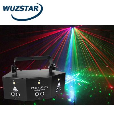 China Any Place 9 Eye RGBW Laser Projector Strobe Light Stage Light Disco DJ Party Lights KTV Laser Stage Lamp Turning Led Dmx for sale