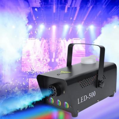 China Make Controllable Color Changing Effect Fog Machine Smoke Machine With 3 Colored LED Light Effect 500W Fog Disinfection With Radio For Wedding Party for sale