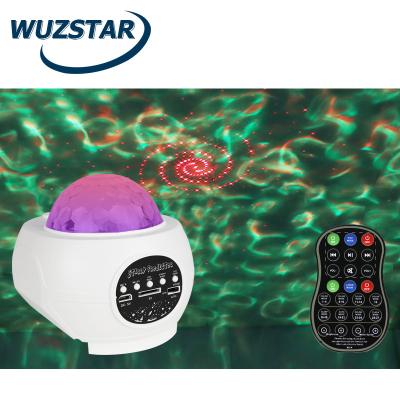 China WUZSTAR Modern Star Projector Night Light 8W Voice Control RGB Led Bed Lights Blue-tooth Music Speaker Starry Projector For Decoration for sale