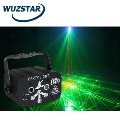 China 6 Pattern Hole 64 Hole 64 LED Laser Light Holiday New Year Party Indoor Projector Decoration Christmas Mini Mini Led Disco Bar Lazer Light for sale