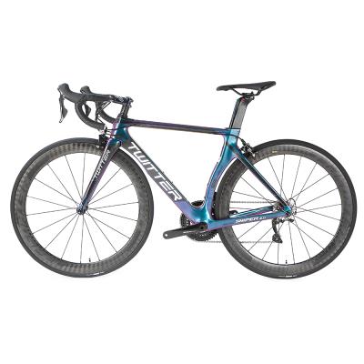 China Racing Env Discolor Full 105 R7000 22Speed ​​With Full Carbon Wheels Road Bike Carbon Fiber Racing for sale