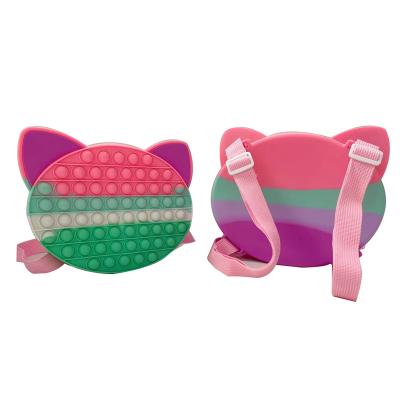 China Purse Toy Popping Handbag Bag Backpack Itting Toy It Popped Bag Cat Silicone Beach Bubble Push Silicone Rainbow Push Bag for sale