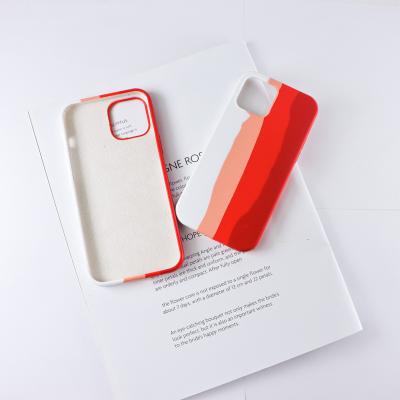 China Shockproof Unique Rainbow Mobile Cell Cover Shockproof Luxury Custom Silicone Phone Case for iphone 13 12 11 pro max for sale