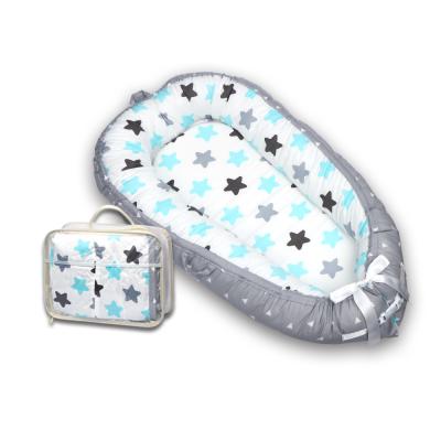 China breathable & Portable Crib 100% Cotton Cosleeping Baby Nest Travel Crib Hypoallergenic Portable Baby Crib Soft Bed for sale