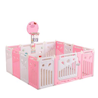 China Langshiwei 2021 Modern Hot New Products Sapce-saving Baby Playpens Foldable Playpen Play Barrier With Playground for sale