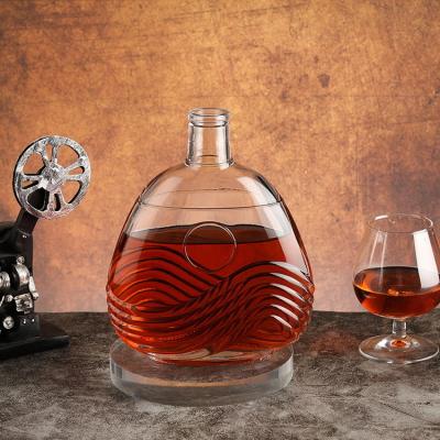 China Glass Beverages Tequila Rum Brandy Vodka Whiskey Gin Bottles made of Super Flint Glass for sale