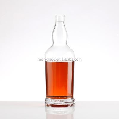 China Custom Logo Druck Tequila Glasflasche mit Kork in 250 ml 500 ml 750 ml zu verkaufen