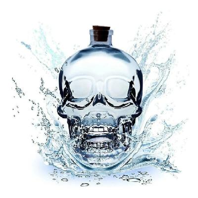 Κίνα Τελευταία Βιομηχανική 500 ml Super Flint Glass Skull Βότκα μπουκάλι με σφραγισμένο καπάκι αλουμινίου προς πώληση