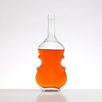 China Botella de vidrio de material de cuello de aluminio plástico PP para whisky de vodka de ginebra en forma de súper sílex en venta