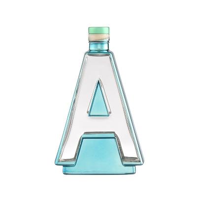 China Whiskey Bottle Creative Shaped and Large Glass Bottle with Colorful Design for sale