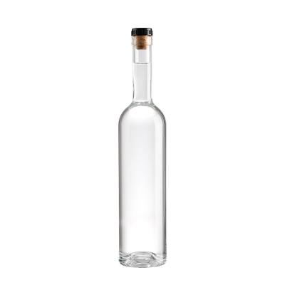 China Industrial Beverage 500ml Glass Whisky Bottle for Custom Long Neck Empty Spirit Bottle for sale