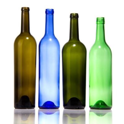 China 750 ml Antike Grüne Bordeaux Flasche Für Leichtes Gewicht 410g Glas Traubenwein zu verkaufen