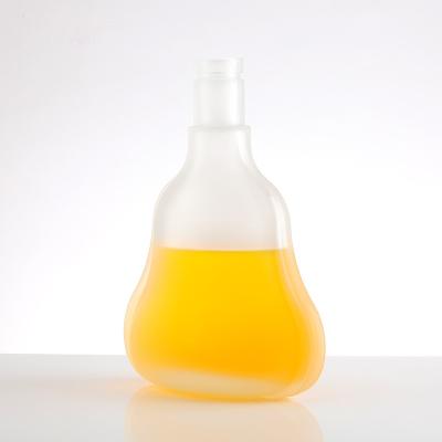 China 750 ml schöne Form hochwertige Brandy Glasflasche mit Farbmalerei und Dekal zu verkaufen