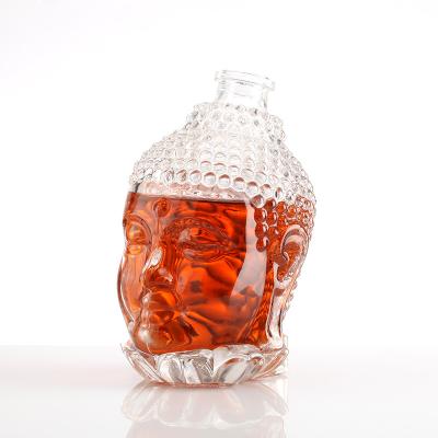 China Anpassen 750 ml Einzigartige Quadrat Schulter Super Flint Rum Wodka Whisky Glasflasche mit Kork zu verkaufen