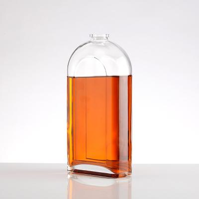 China Glass Bottle Manufacturers Offer 500ml 750ml Corked Whiskey Glass Bottles for Liquor for sale