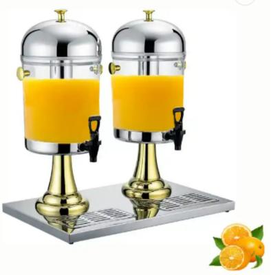 China Universal Beverage Stainless Steel Two Heads Buffet Items 16L Tea Supply Best Selling Liquid Cold Fruit Drink Juice Dispenser for sale