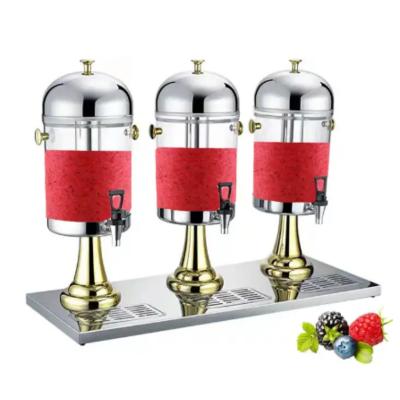 China Three Heads Factory Price Stainless Steel Beverage Machine 24L Beverage Beer Beverage Juice Dispenser For Restaurant Hotel for sale