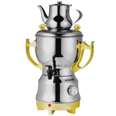 China Keep Hot Water Boiler Samovar Teapot Stainless Steel Wholesale Electric Tea Maker Samovar 4.8L With Temperature Control for sale