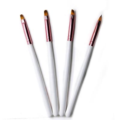 China Different Types Durable Custom White Nail Brush Socheal 4pcs Handle for sale