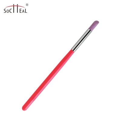 China Professional NAIL Manicurist Recommended Nail Products Handle Pink Plastic Nail Carving Pen Grinding Nail Brush for sale