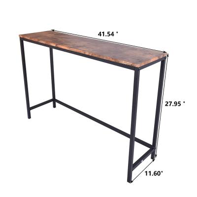 China Simple Design Minimalist Regular Wood Steel Large Display Console Table High for sale