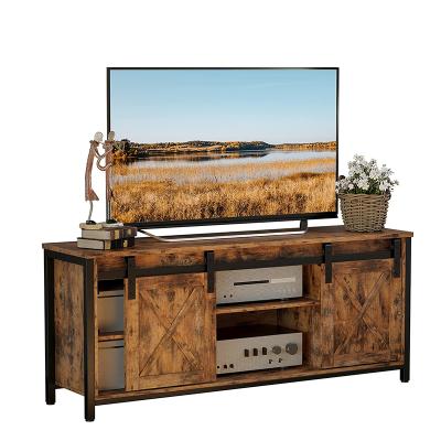 China Minimalist Living Room Tv Rack Cabinet With Barn Door for sale