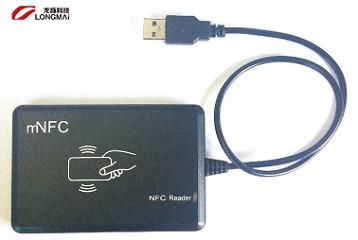 China Longmai mNFC N100 NFC Reader Contact/Contactles Reader Smart Card Reader for sale