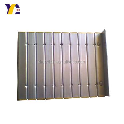 China Factory Aluminum Curtain Bellows Cover With Rubber Strips Use Machine Shield For CNC Machine for sale