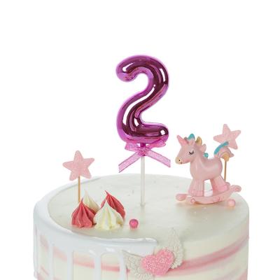 China Cake Decorating Wholesale Cake Decorating Baking Inserts Rose Numbers Blow Mold Cake Red Topper for sale