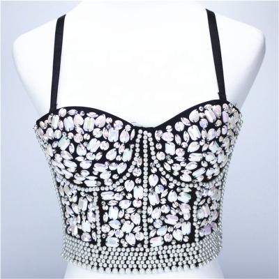 China Viable white pearl and culture beaded backless top for fashion new style sexy nightgown dress for sale