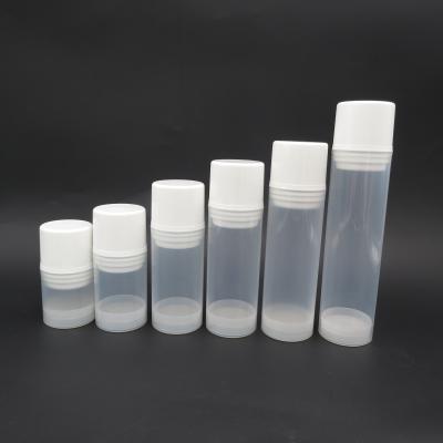 Chine Cosmetic PP 43mm 30ml 50ml 80ml 100ml 120ml 150ml white vacuum airless bottle à vendre