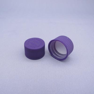 Chine 24mm plastic double wall ribbed with gasket caps screw childproof resistant cap for glass bottle à vendre