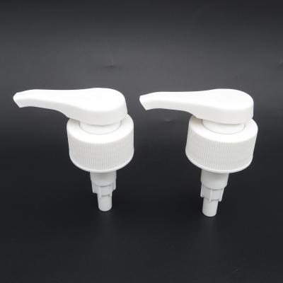 China Plastic PP Dispenser Cosmetic White Lotion Pumps Ribbed Screw 38/410 Pump for sale