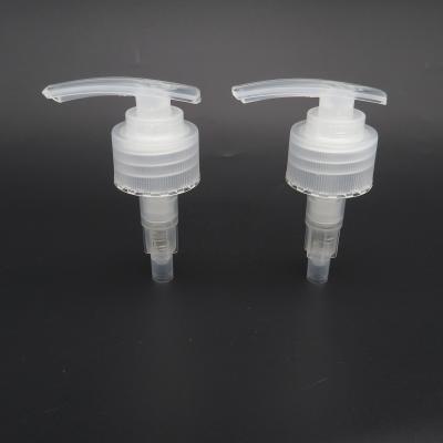 中国 28/410 Plastic PP 28mm Shampoo Cosmetic Lotion Pumps Transparent Lotion Pump Dispenser 販売のため