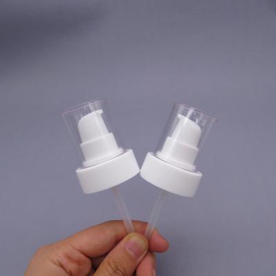 中国 Cosmetic cream pump 24mm for bottle AS cover plastic cream lotion pump dispenser 販売のため