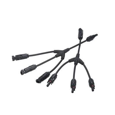 China FEEO Solar System Wholesale Y Branch 4 1 Cable FC4 Male And Female Connector For Solar Panels PPO Material Waterproof IP67 Level for sale