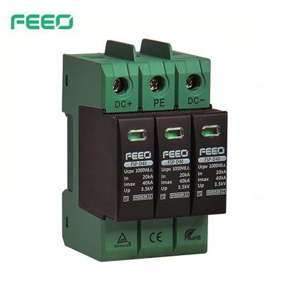 China FSP-D40 20-40KA 1000V 3P SPD Device DC Surge Protector for Solar Powered System Surge Arrester with CE&TUV Certificates FSP-D40 for sale