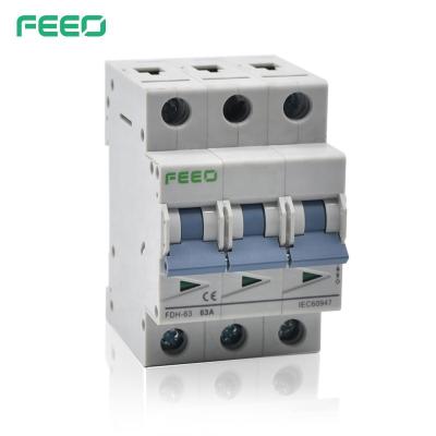 China FEEO FDH-63 DC Solar Mini Isolator Switch 3P 750V CE Certificate FDH-63 for sale