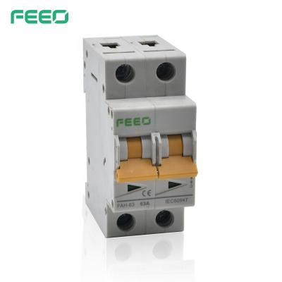 China Flame Resistor FEEO FAH-63 Plastic Solar AC Mini Isolator Switch 2P 400V CE Certificate for sale