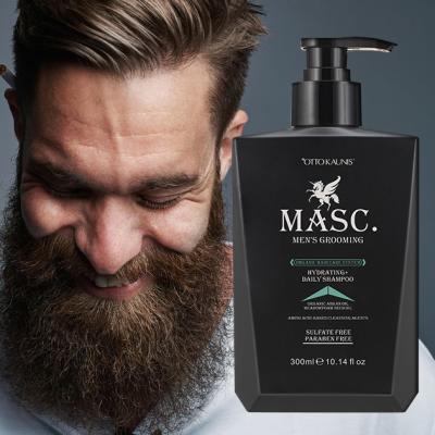 China Factory Refreshing OEM Brand Easy Clean Organic Argan Oil Sulfate Free Beard Shampoo For Men's Grooming Beard Hair Wash Shine for sale