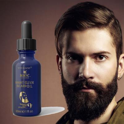 China DEEP CLEANSING Men Grooming 100% Naturally Treatment Oil Light Weight Men Moisturize Night Elixir Beard Oil for sale