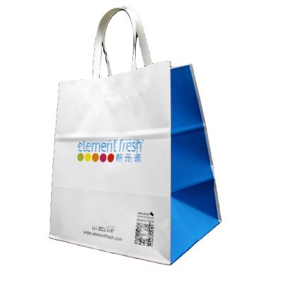 China Fashionable Varnishing Handle Paper Bags Shopping Paper Bag Gift Bag for sale