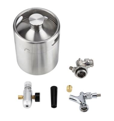 China Beer Mini Beer Keg Pressurized Growler for Craft Beer Dispenser System CO2 Adjustable Draft Beer Tap with Perfect Pour Regulator for sale