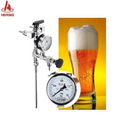 China Eco-friendly Stainless Back Pressure Gauge Beer Bottle Filler For Home Brew Beer CO2 Beer Barrel for sale