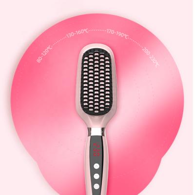 China Waterproof Rhinestone Comb Straight Hot Hair Straightening Brush for sale