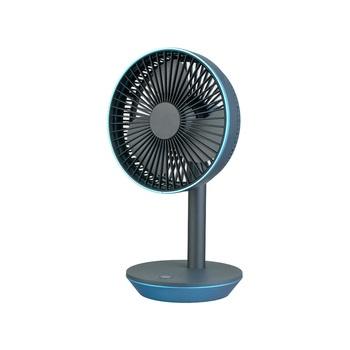 China Power prompt function. Modern Design Living Room Aluminum Small USB Table ABS Rechargeable Fan for sale