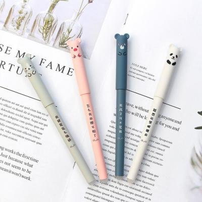 China Normal 4 pcs heat erasable pen cartoon bear 0.35mm frixion pen for school writing erasable frixion pen for sale